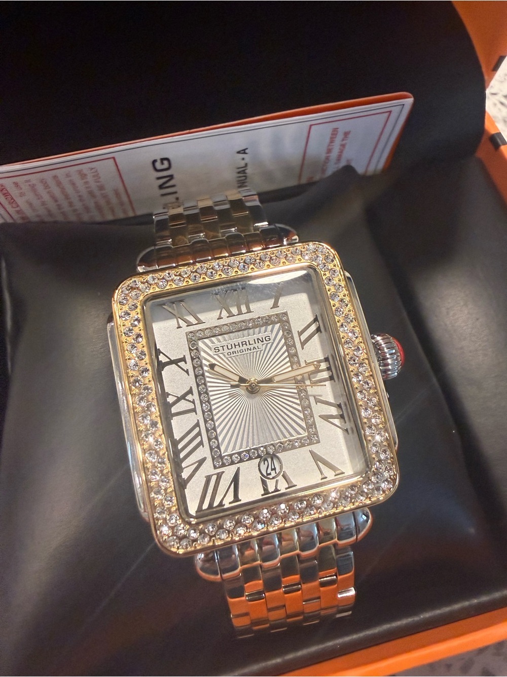 BRAND NEW - two tone Stuhrling watch